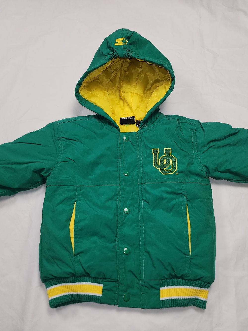 VTG Starter Toddler Kids University Of Oregon Ducks Hooded Puffer Jacket 24 Mos